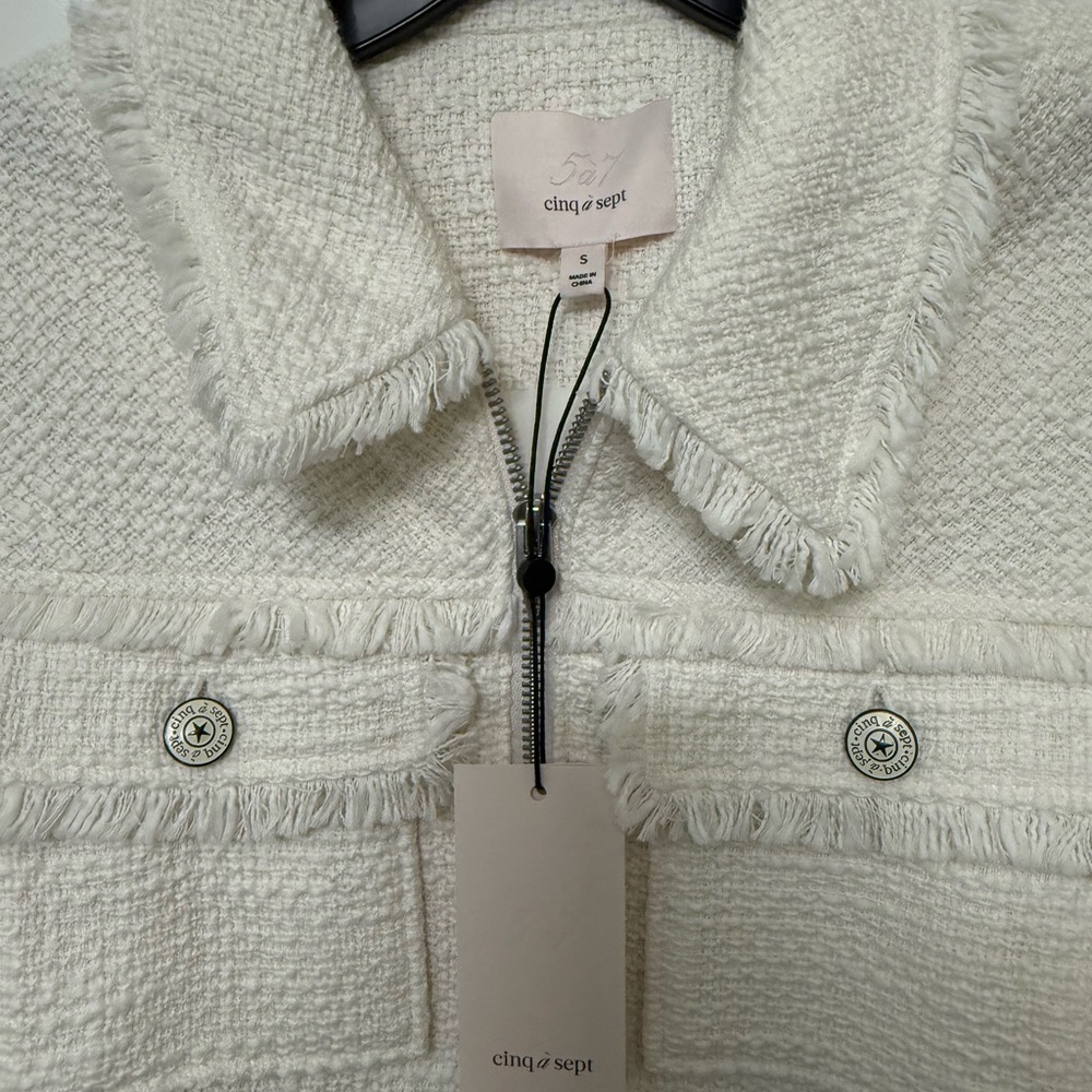 cinq a sept Holly Boucle Short Sleeve Jacket - Small - Picture 7 of 15